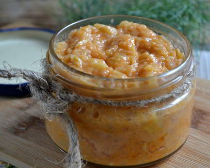 Кабачковая икра с майонезом и мивиной