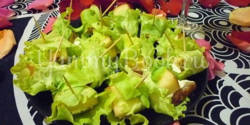 Рецепт изящных канапе с грушей, ветчиной и сыром