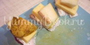 изящные канапе с грушей, ветчиной и сыром