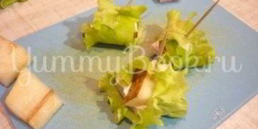 изящные канапе с грушей, ветчиной и сыром