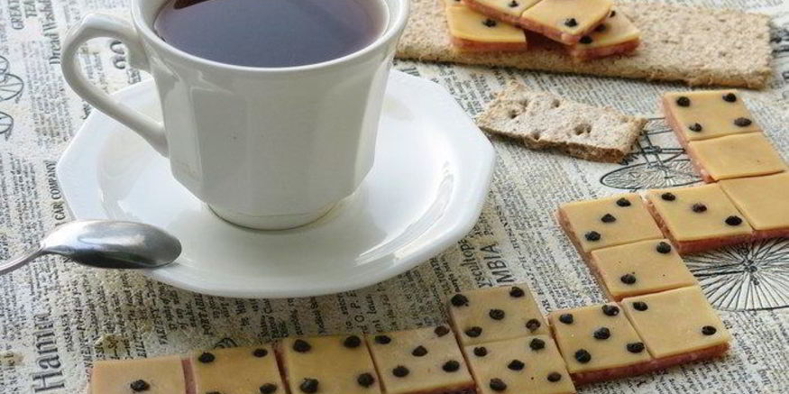 Рецепт канапе домино