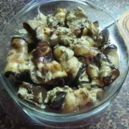 Рецепт Канапе из баклажан с ореховым соусом