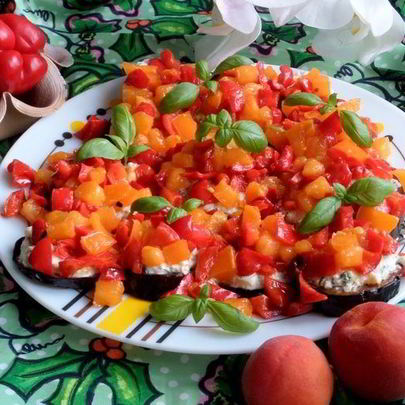 Канапе из баклажанов