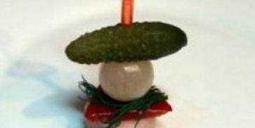 канапе из мяса и овощей