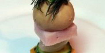 канапе из мяса и овощей