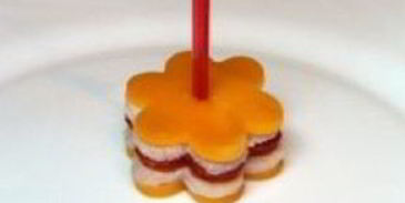 канапе из мяса и овощей