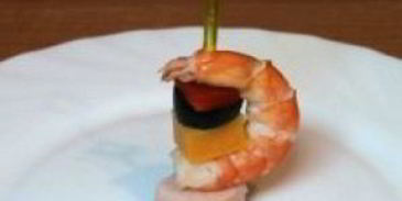 канапе из мяса и овощей