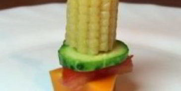 канапе из мяса и овощей