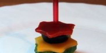 канапе из мяса и овощей