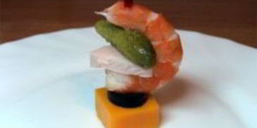 канапе из мяса и овощей