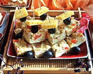 Канапе из спагетти