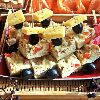 Канапе из спагетти