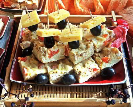 Канапе из спагетти