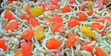 канапе из спагетти