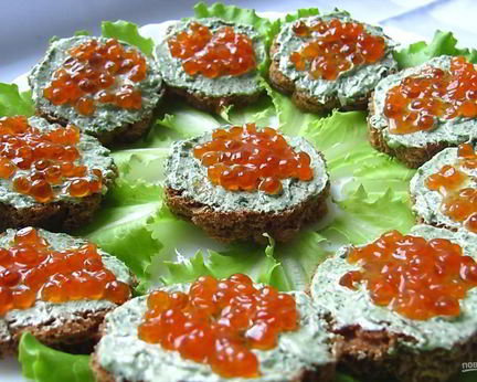 Канапе к шампанскому