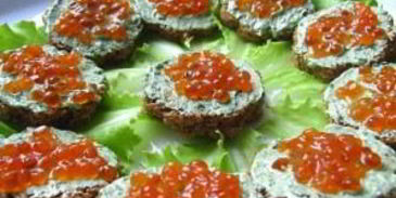 канапе к шампанскому