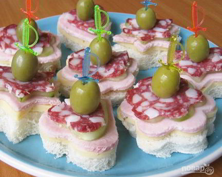 Канапе на детский праздник