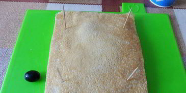 канапе с блинами и семгой