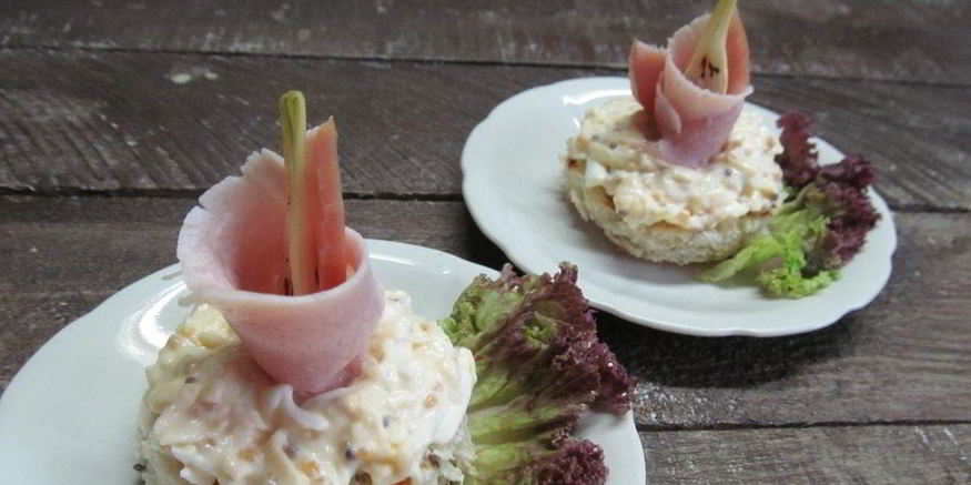 Рецепт канапе с бужениной