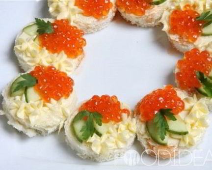 Канапе с икрой