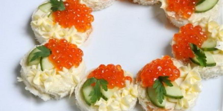 Рецепт канапе с икрой