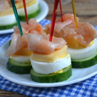 Канапе с красной рыбой