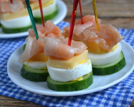 Канапе с красной рыбой