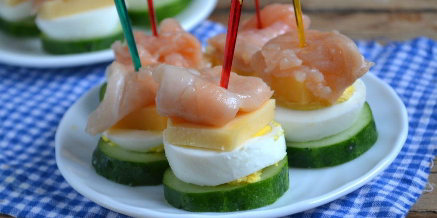 Рецепт канапе с красной рыбой