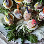 Рецепт Канапе с селедкой