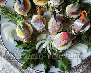 Канапе с селедкой