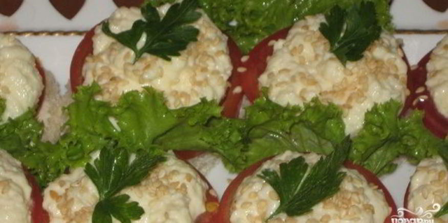 Рецепт канапе с сыром фета