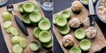 праздничные канапе с тунцом