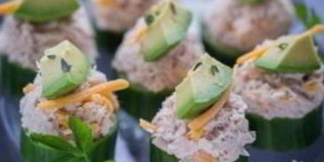 праздничные канапе с тунцом