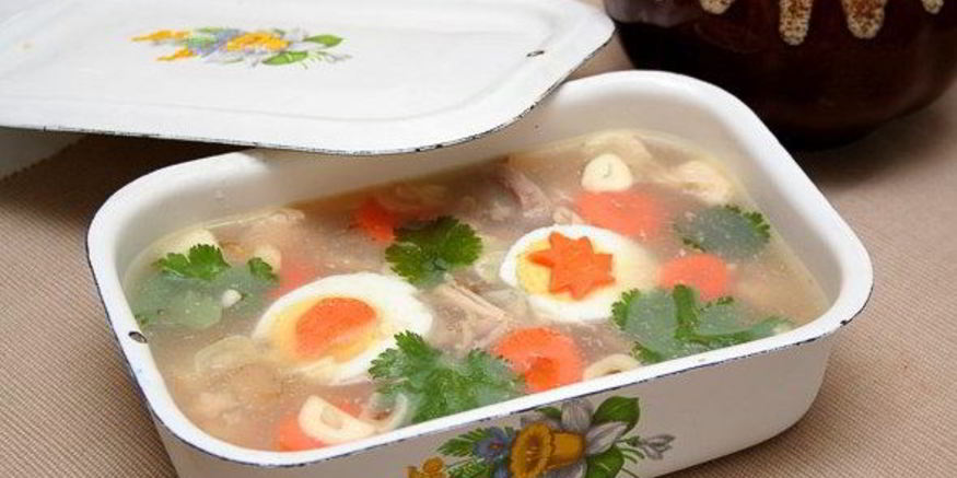 Рецепт холодца из домашней курицы