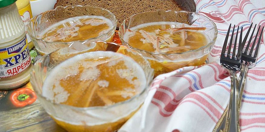 Рецепт холодца из говядины и свиных ножек