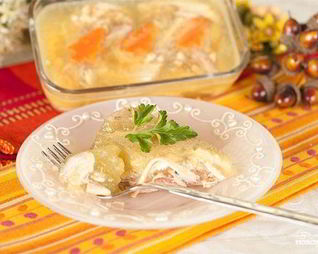 Холодец из куриной грудки с желатином