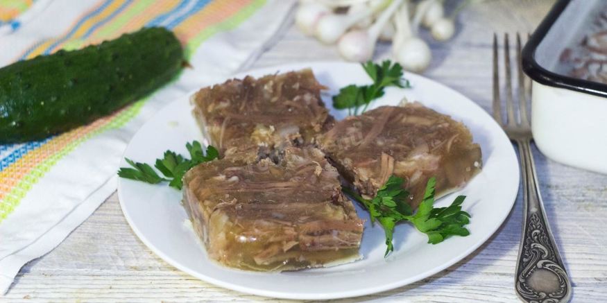 Рецепт холодца из свиных ножек и говядины