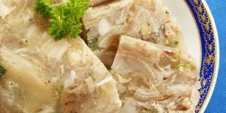 Рецепт холодца из телятины и куриных потрошков