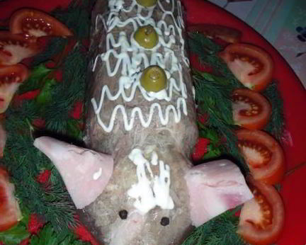 Холодец в бутылке Поросенок