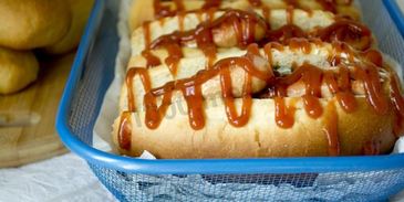 домашний хот дог в дрожжевом тесте