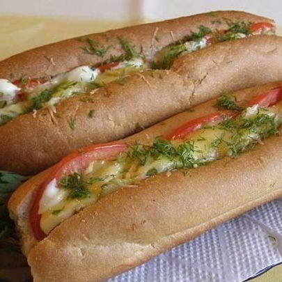 Хот-дог с капустой