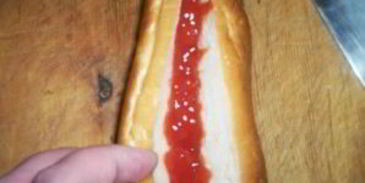 хот-дог с капустой