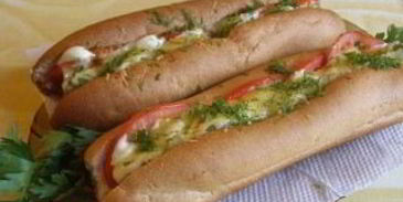 хот-дог с капустой