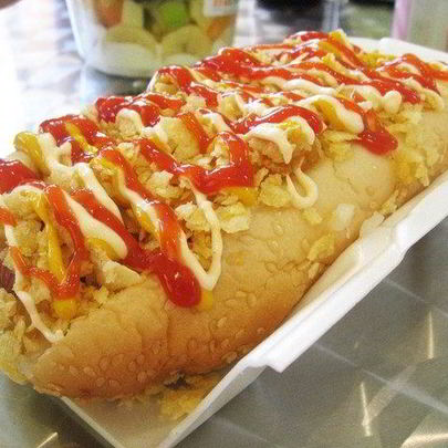 Хот-дог с крабовыми палочками