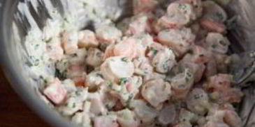 хот-дог с креветками