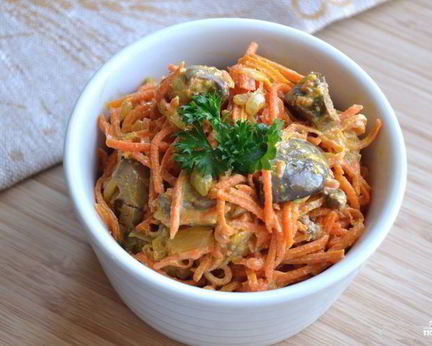 Корейская морковка с печенью