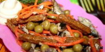 корейская морковка с сухариками