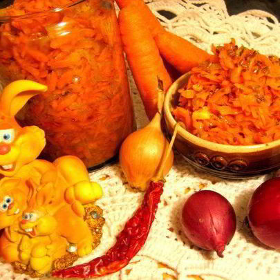 Морковь по-корейски с луком