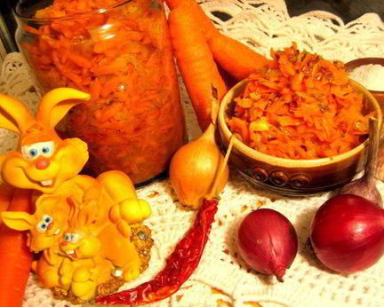 Морковь по-корейски с луком