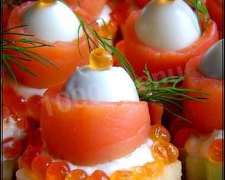 Морская закуска из семги